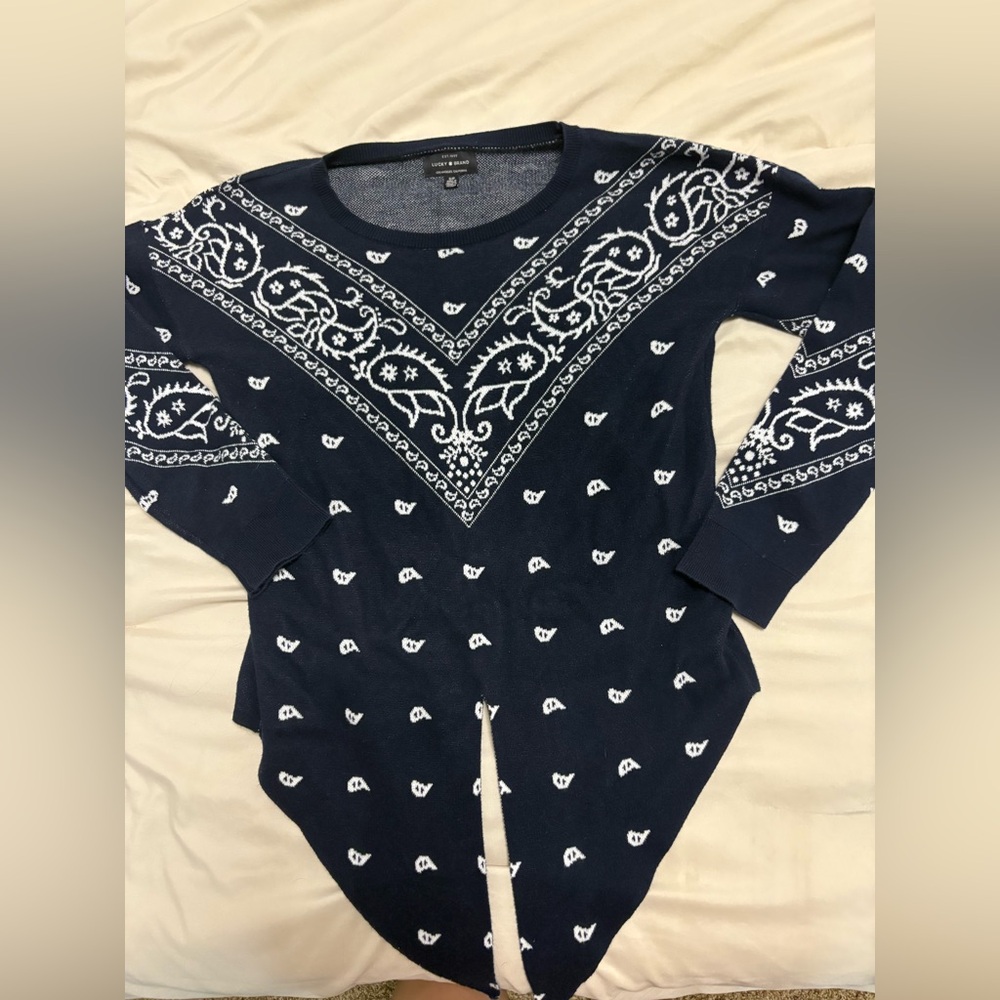 Bandana inspired Lucky Brand Sweater
